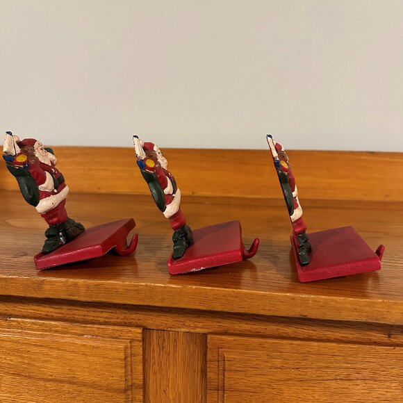 Vintage Midwest of Cannon Falls SANTA Christmas Stocking Holders X 3 - Picture 2 of 12
